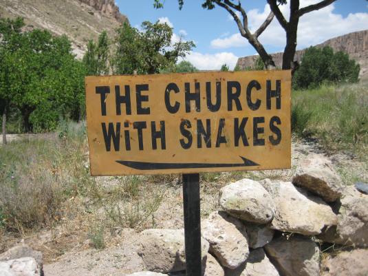 the church with snakes