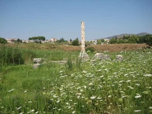 the one remaining column of the artemis temple